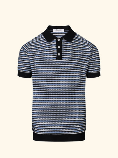 Ravello knit polo in Riviera, front view