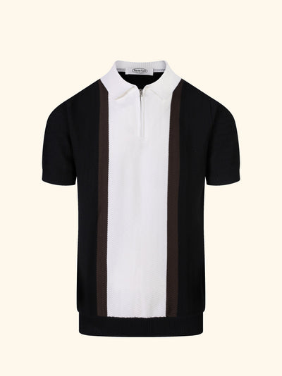 Saint Barth knit polo in Ink, front view