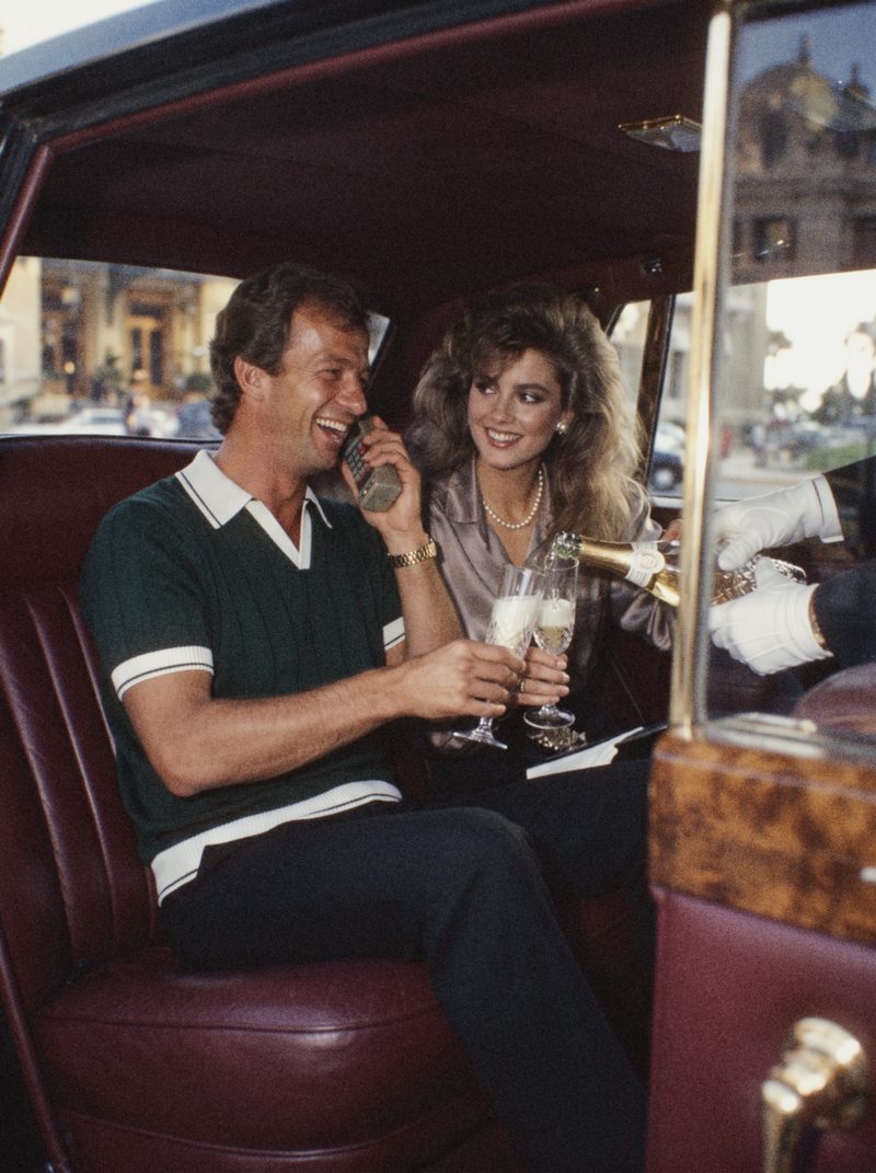 A knit polo with white trim, on the road